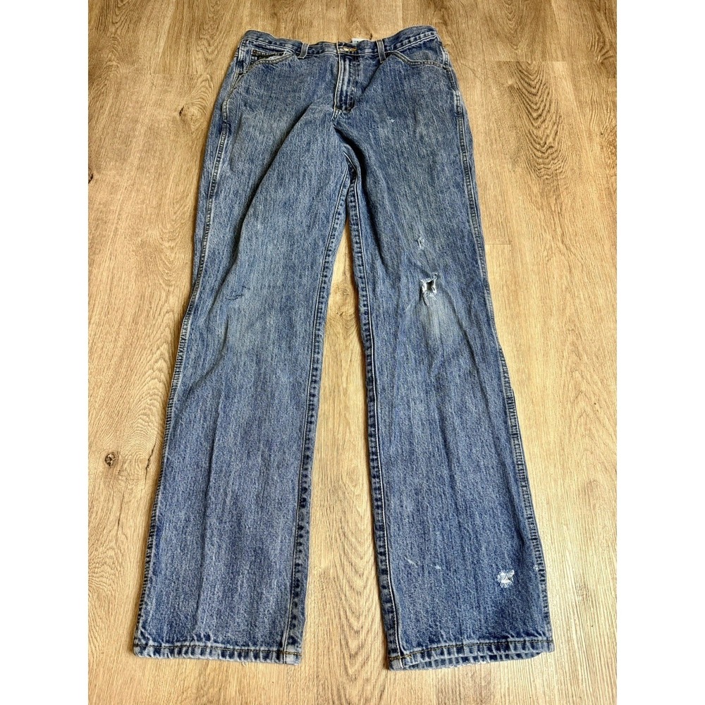 Cinch Men's Distressed Relaxed Fit Light Wash Denim Jeans 36x36 - Rips, Holes